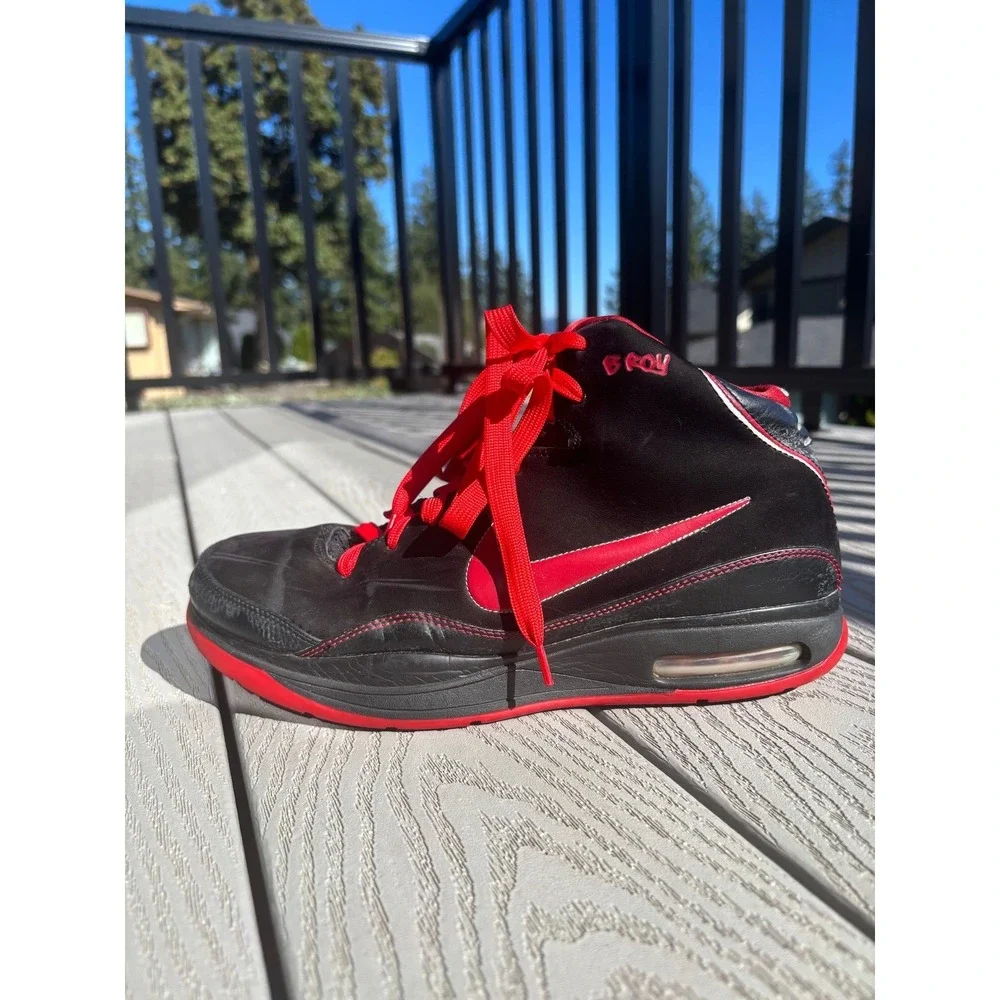 Nike B Roy High Top Basketball Sneakers‎ Black Red Mens Size 10 Shoes